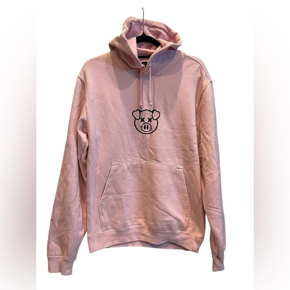 Shane Dawson Pig Hoodie Pink Embroider Killer Merch Jeffree Star Sz S